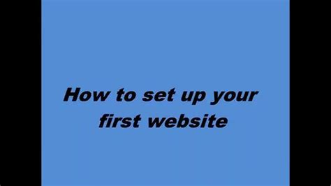 How To Set Up Your Home Base Or Blog - YouTube