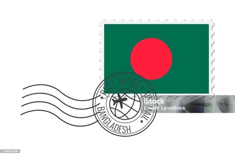 Timbreposte Du Bangladesh Illustration Vectorielle De Carte Postale