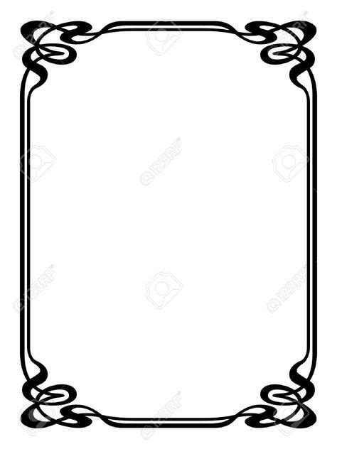 Art Nouveau Border Vector Decorative Frames 55 Ideas For 2019 Art