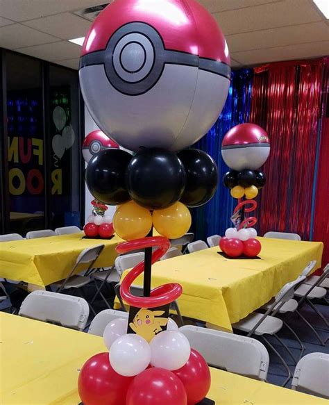 Centerpieces But Smaller Pokemon Party Decorations Pokemon Themed