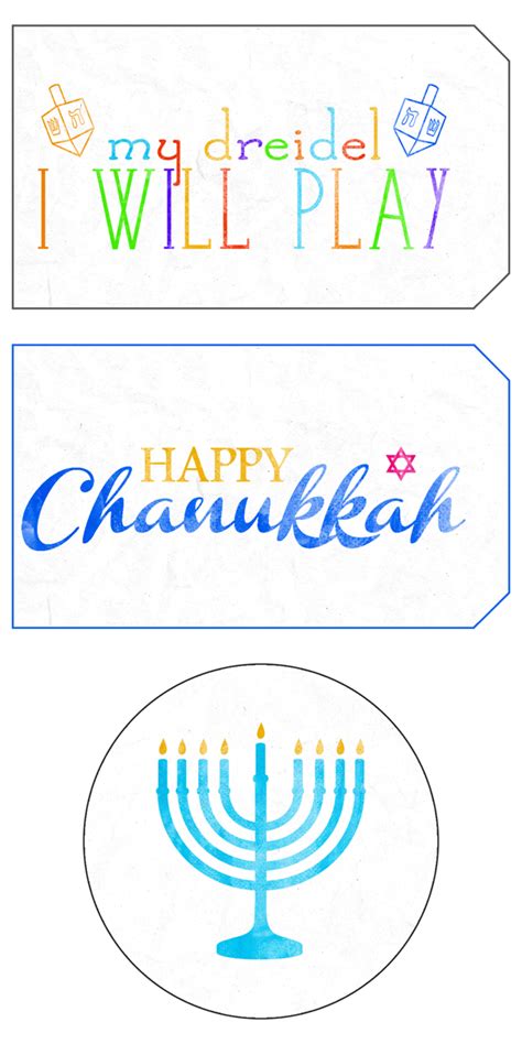 Free Printable Happy Hanukkah T Tags The Cottage Market Free