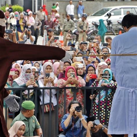 Amorous Couples And Sex Workers Whipped Publicly In Indonesias Aceh