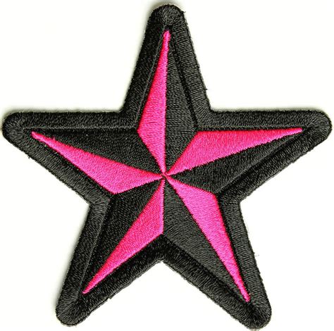Iron On Pink Star Patch