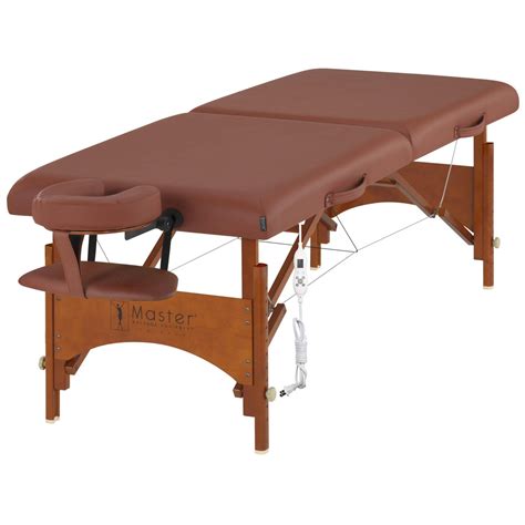 master massage 28 inch fairlane portable massage table package with therma top cinnamon color