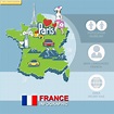 Infografik über frankreich, tourismus | Kostenlose Vektor