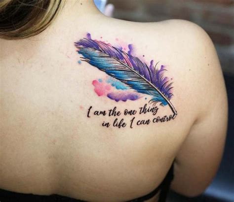 Watercolor Feather Tattoo By Sebastian Echeverria Post 23282