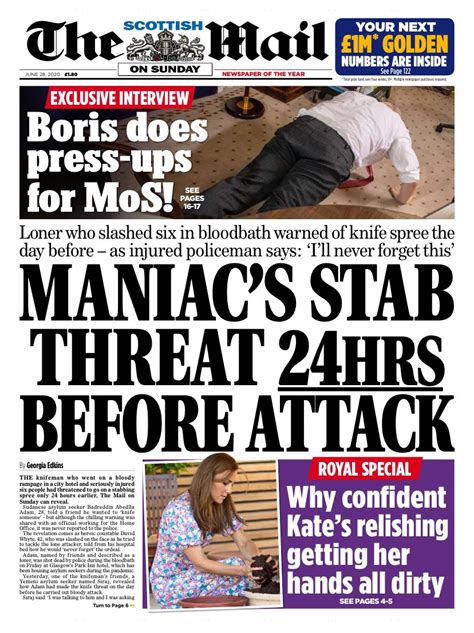 Sunday Mail Front Page Th Of June Tomorrow S Papers Today