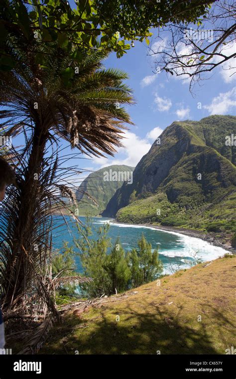 Kalaupapa Peninsula Molokai Hawaii Stock Photo Alamy