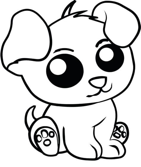 Kawaii Puppy Coloring Page Free Printable Coloring Pages For Kids