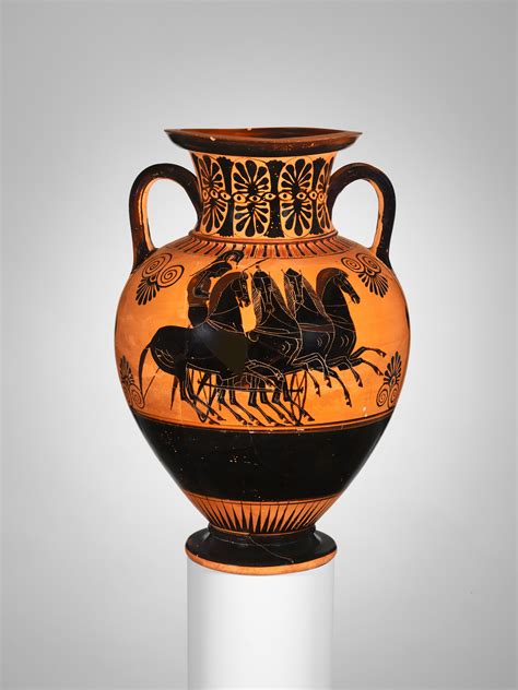 Terracotta Neck Amphora Jar Greek Attic Archaic The