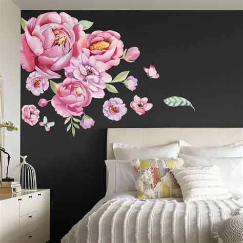 Large Wall Decals Floral Wall Decals Wall Decals For Bedroom Flower