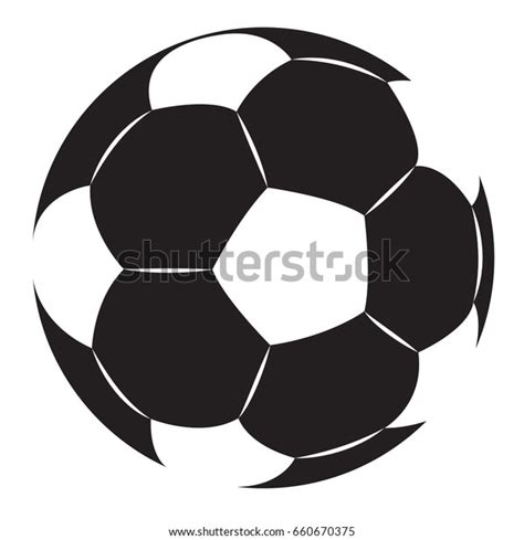 Isolated Silhouette Soccer Ball Vector Illustration Stock Vector