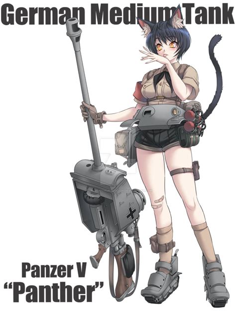 Panther 33size Anime Tank Anime Military Military Girl