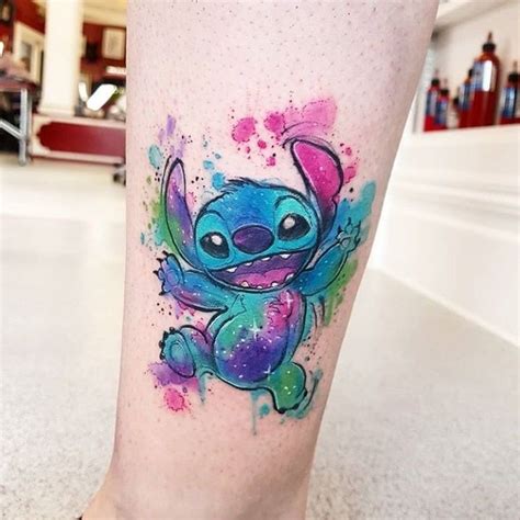 Watercolor Stitch In 2020 Disney Stitch Tattoo Disney Watercolor