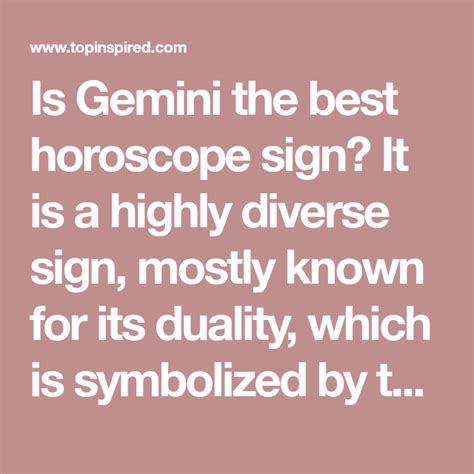 Top 10 Reasons Why Gemini Is The Best Horoscope Sign Horoscope Signs
