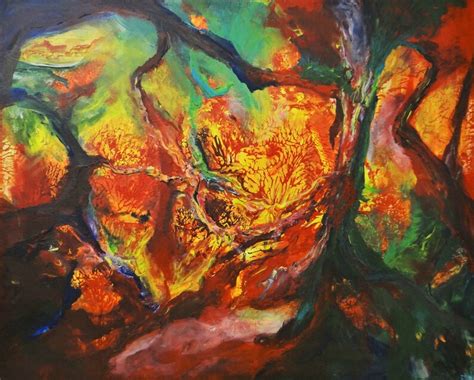 Fire Painting 24x30 Original Abstract Acrylic On Etsy