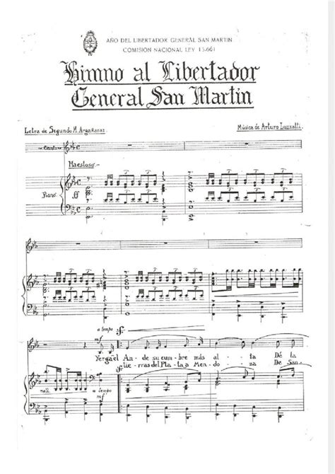 Pdf Himno Gral San Martin Partitura Dokumentips