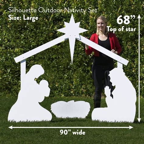 Large Silhouette Outdoor Nativity Set Full Scene Outdoor Nativity Store