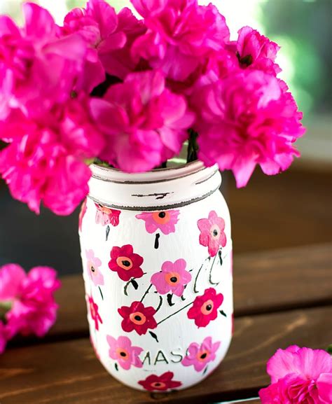 Spring Mason Jar Decor Rose Clearfield