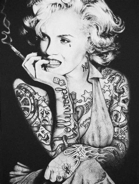 Urban Hip Hop Marilyn Monroe Vegas Style Gangster T Shirt Black M L Xl
