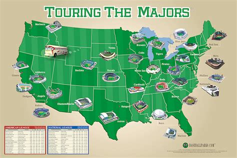 Map Of Major League Baseball Stadiums World Map