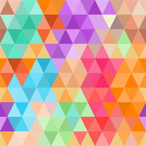 Abstract Geometry Triangles Bright Pattern Stock Vector Illustration