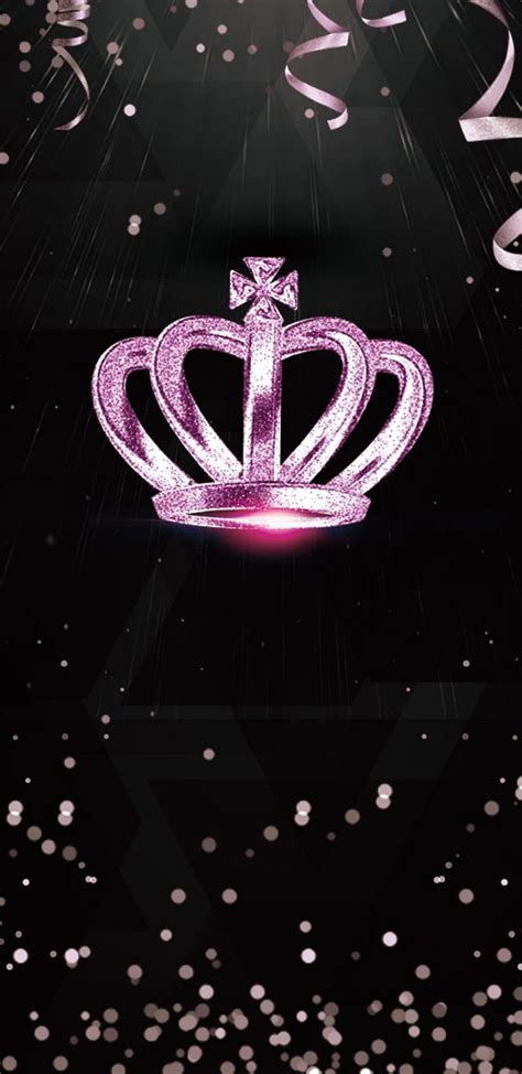 Crowned Pink Crown Girly Glitter Pretty Princess Sparkle Hd