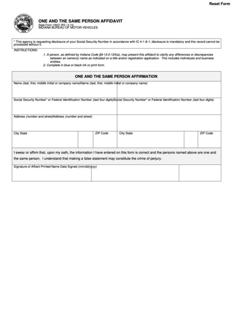 Top 10 Indiana Bmv Forms And Templates Free To Download In Pdf Format