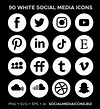 Round Social Media Icons white (new) - Socialmediaicons