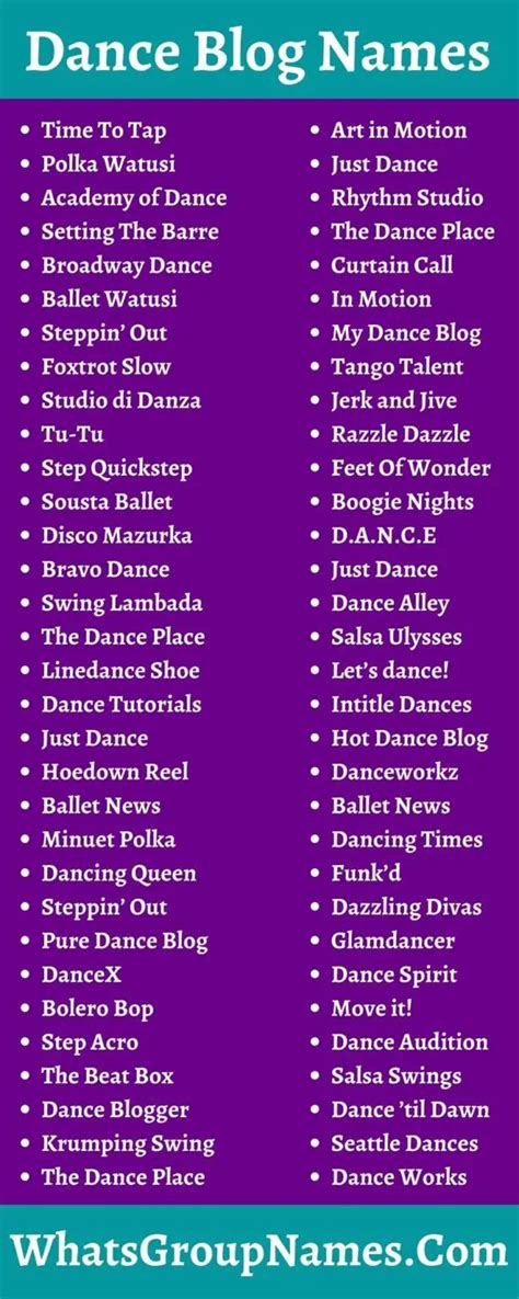 209 Dance Blog Names Ideas And Blog Names For Dance [2021]