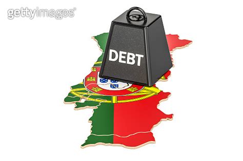portuguese national debt or budget deficit financial crisis concept 3d rendering 이미지