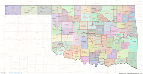 Zip Code Map Of Oklahoma Map