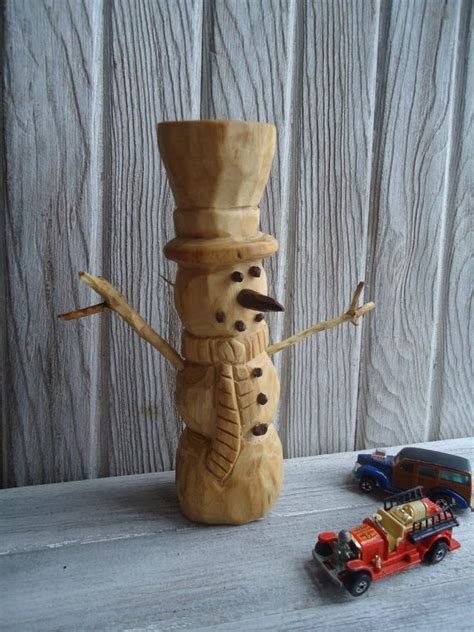 217 Best Woodcarving Snowmen Images On Pinterest Carved Wood