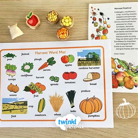 This Beautifully Illustrated Harvest Word Mat Is Free To