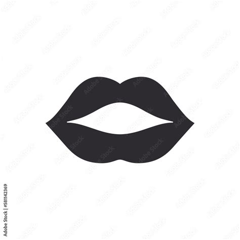 lips icon sexy lips female lips open mouth vector illustration expressions facial pouting