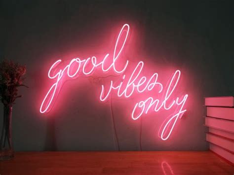 Please contact us if you want to publish a neon aesthetic wallpaper. Good Vibes Only Custom Dimmable LED Neon Signs for Wall ...
