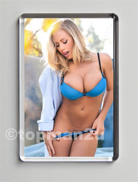 New Quality Fridge Magnet Sexy Sultry Glamour Model In Blue Bikini