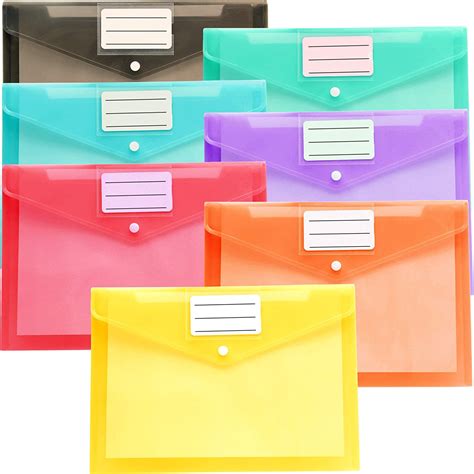 Youngever 21 Pack Plastic Envelopes Poly Envelopes Clear Document