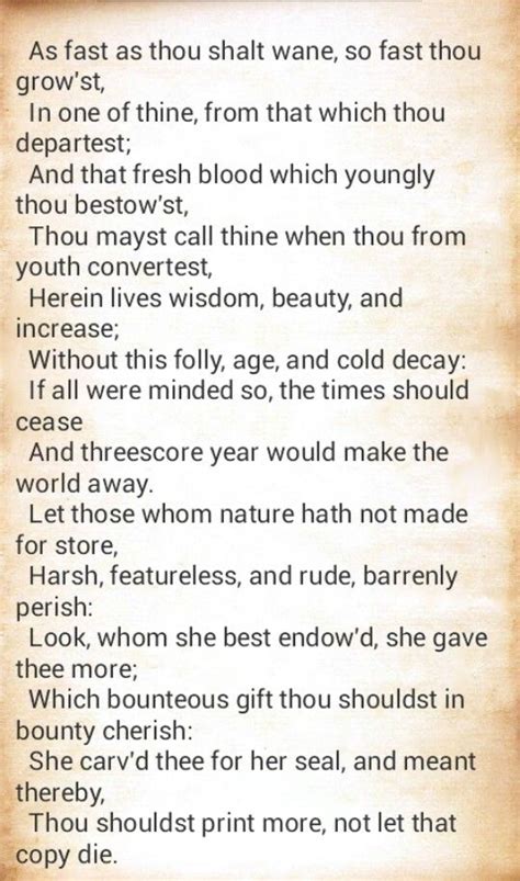 Sonnet 11 Writing Poetry Growing Old Poetry