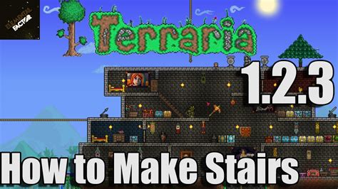 How To Make Stairs Terraria 123 Terraria 123 Gameplay Youtube