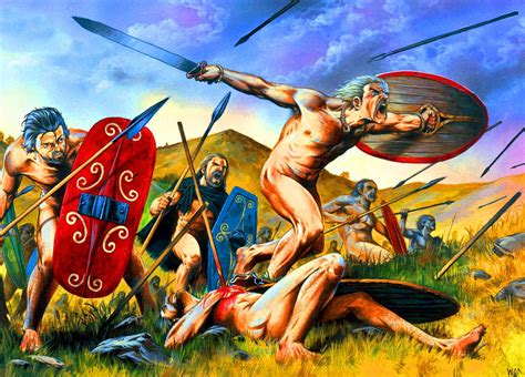 battle of telamon celtic warriors historical warriors warriors illustration