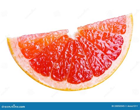 Grapefruit Slice With Clipping Path Stock Image Image Of Fruit