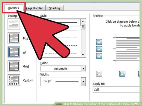 How To Change The Colour Of The Gridlines Of A Table On Word Wiki How