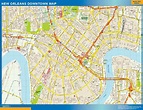 New Orleans downtown map | Canada Wall maps of the world & countries