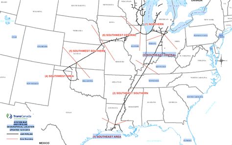 Pipeline Map Of North America Pipelines Digital Glossy Wall Map