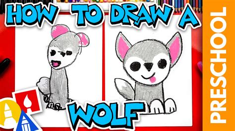 How To Draw A Wolf Or Husky Preschool Art For Kids Hub