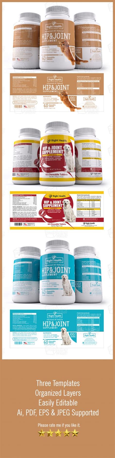 Supplement Label Template Vol 51 Preview Packaging Seller