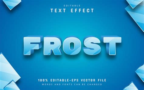 Premium Vector Frost Text Effect