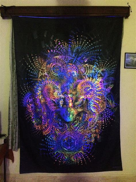 Trippy Tapestry Psychedelic Spiritual Luminokaya Psyart Nature Etsy