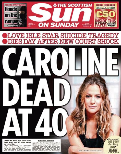 Scotlands Papers Caroline Flack Death And Cop26 Security Breach Bbc